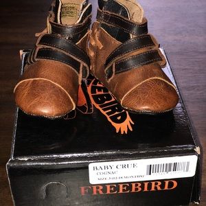 Baby Crue (Size 3 or 12-18 month) Cognac Freebird Booties